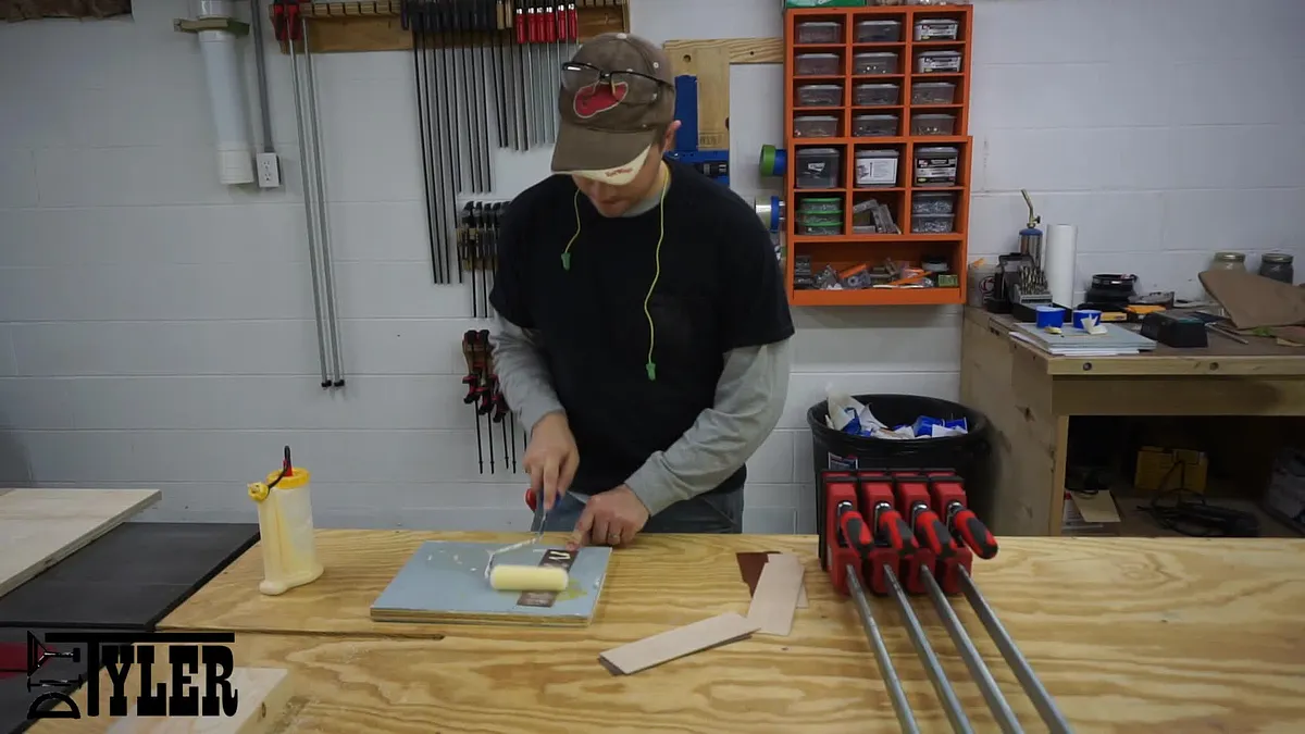 DIY Wooden Earrings — Laminate boards together