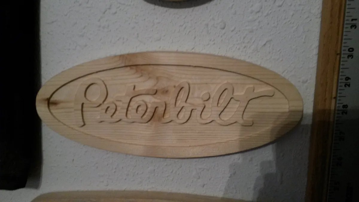 Peterbilt Logo — Setup and Carve