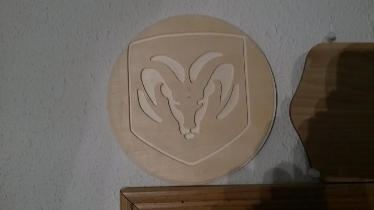 Dodge Logo Cut out — Setup and Carve