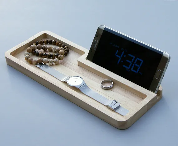 Wood Nightstand Catchall - image 2