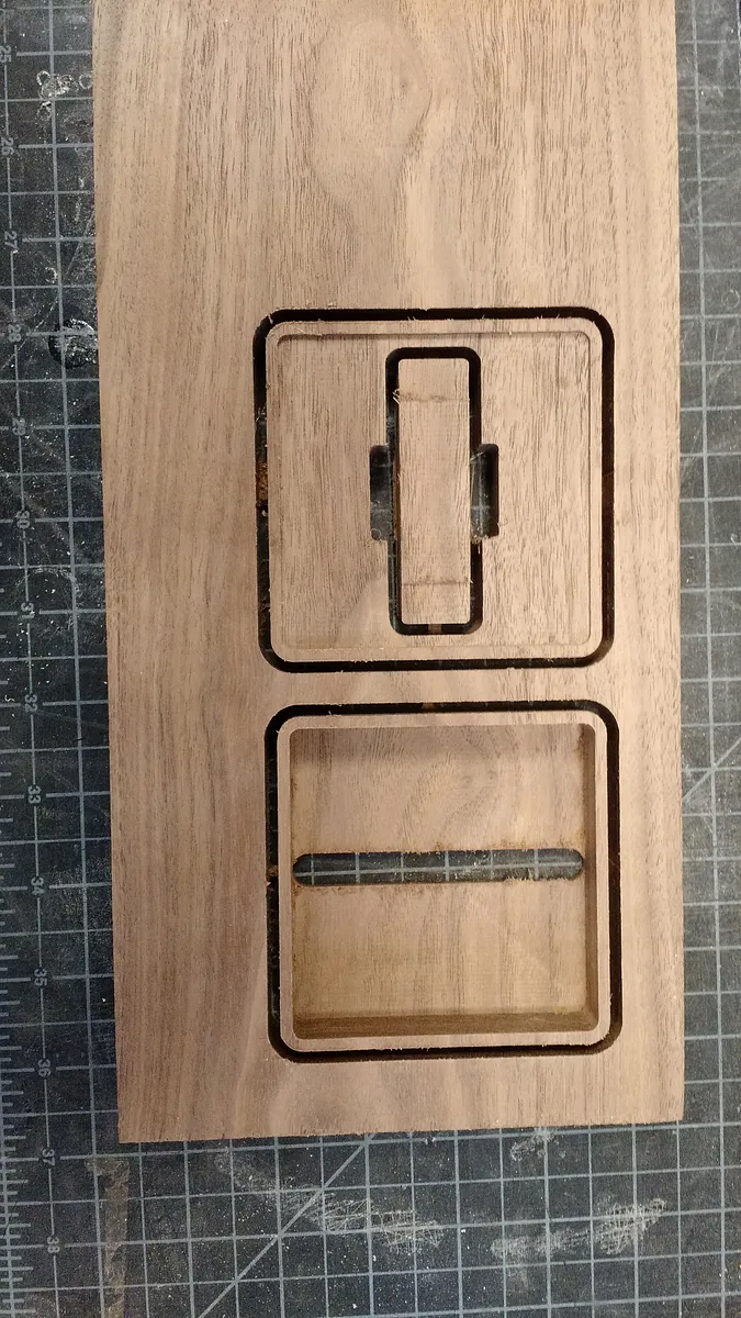 Post-It and Tape Dispenser — Mill Walnut Parts