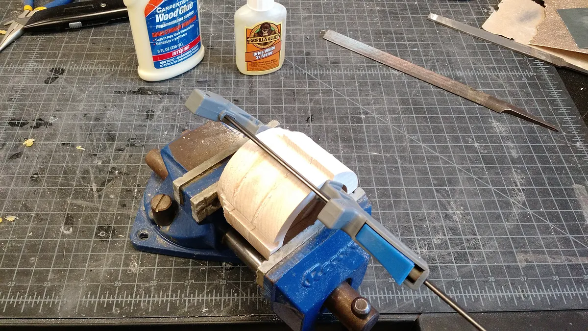 Desktop Planter — glue, sand, and finish