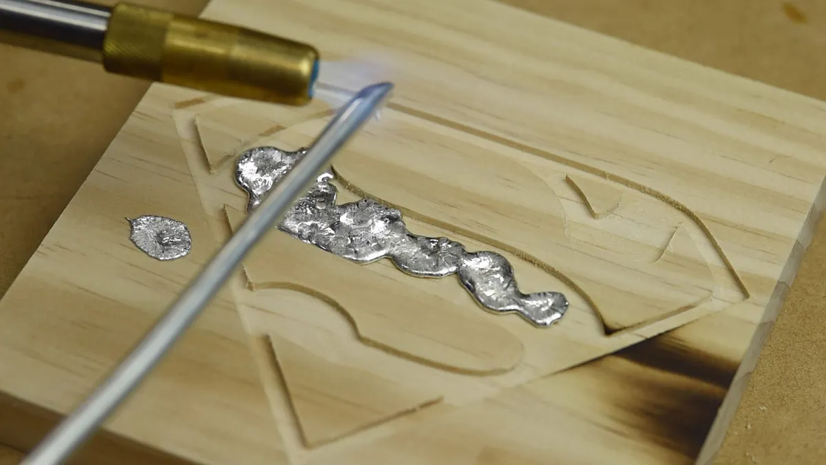 Solder Inlay for your woodworking projects — Melt the Solder to the wood