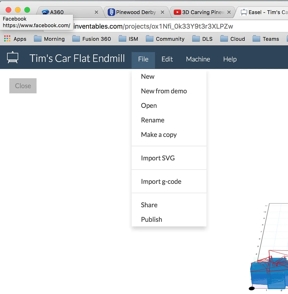 Pinewood Derby Car — Import Gcode into Easel (image 2)