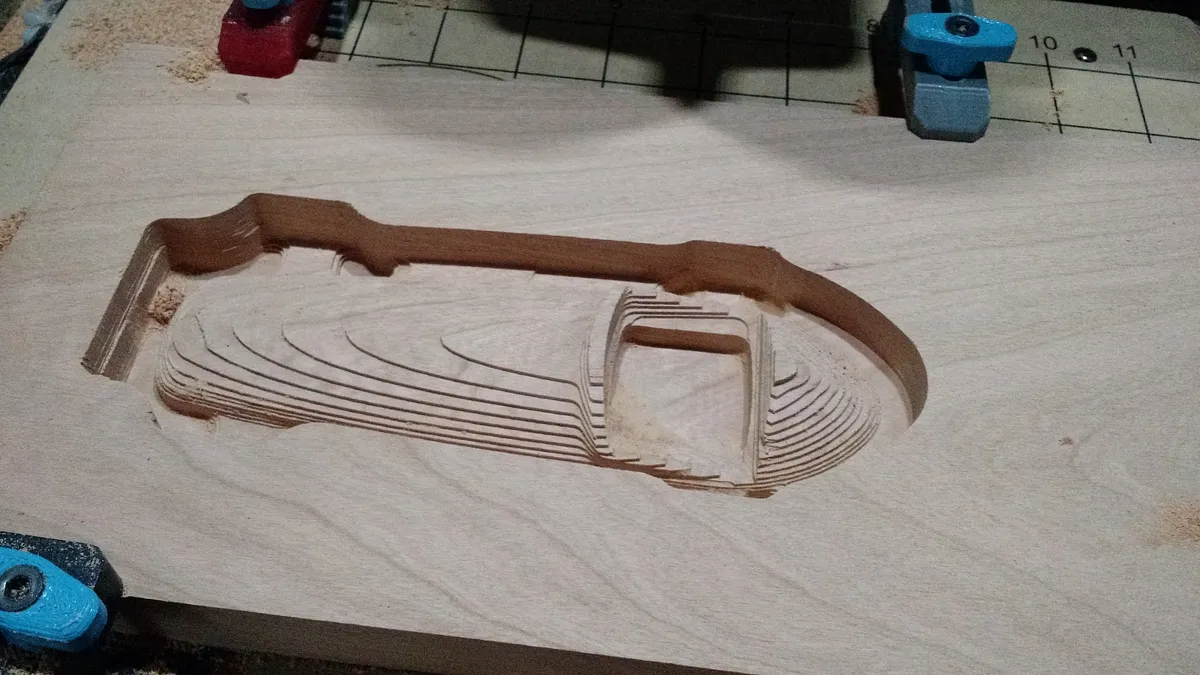 Rubber Band Racer — Rough cut the top of the racer