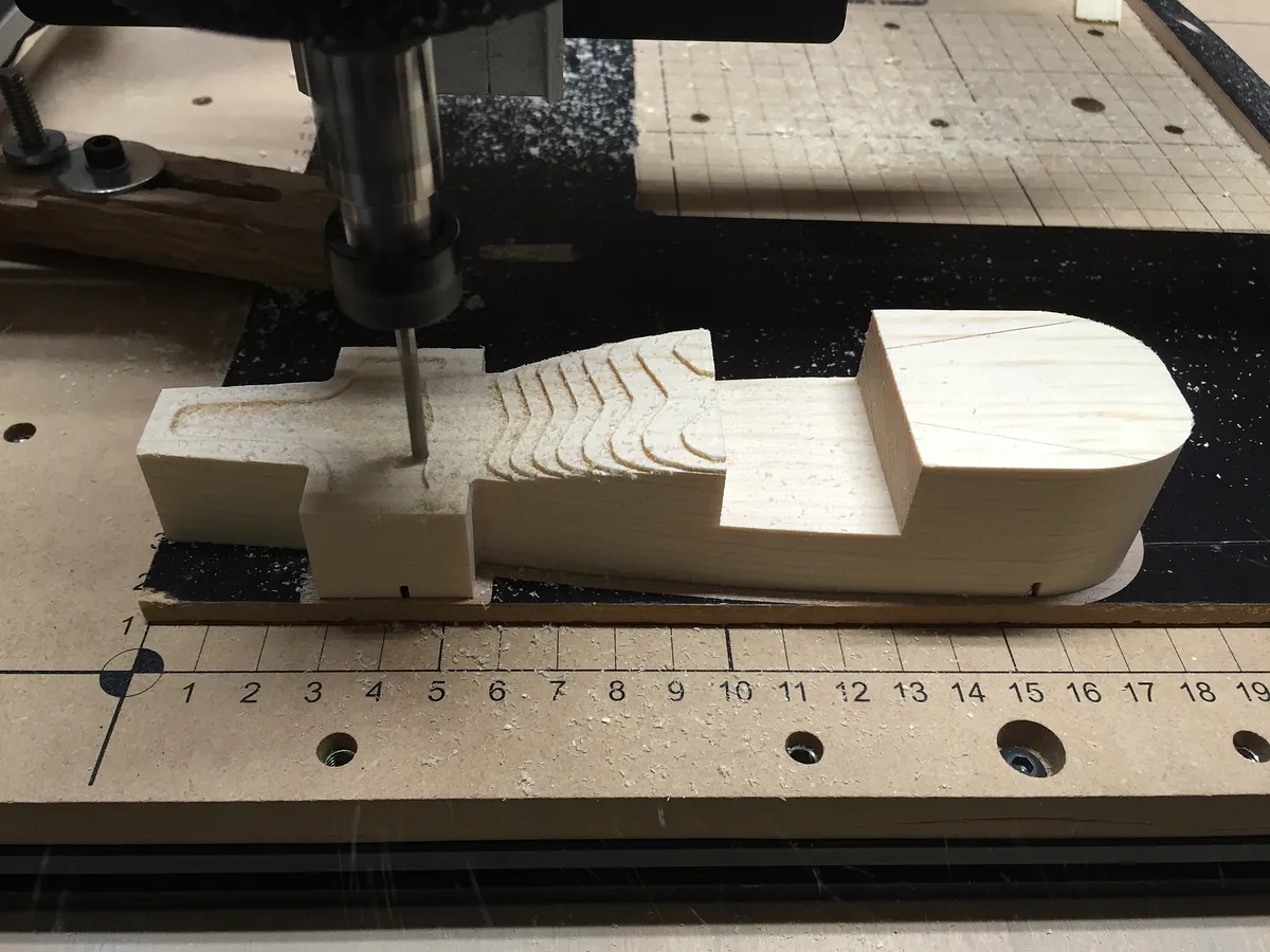 Pinewood Derby Car — First Pass with Flat End Mill (image 6)