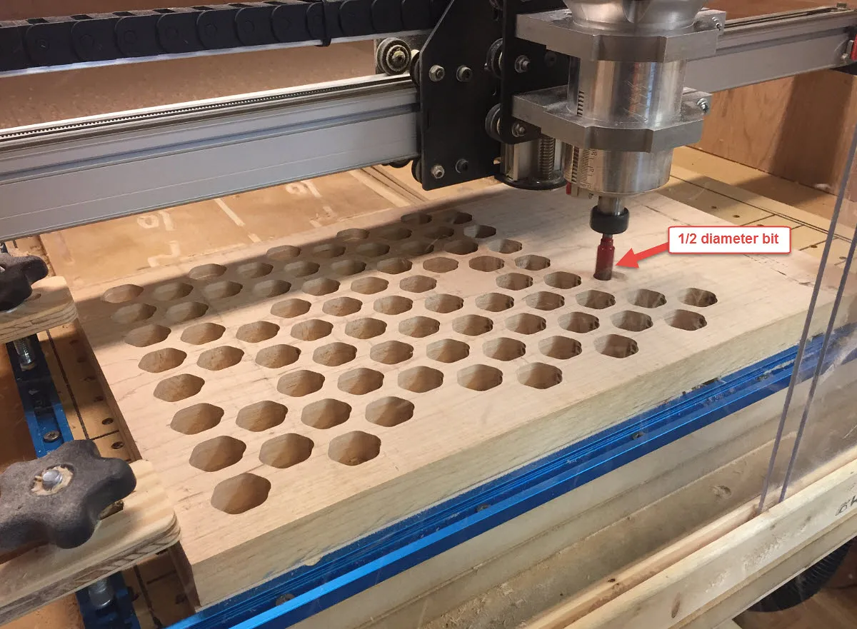 Trivet - Tabloid sized honeycomb — Rough milling