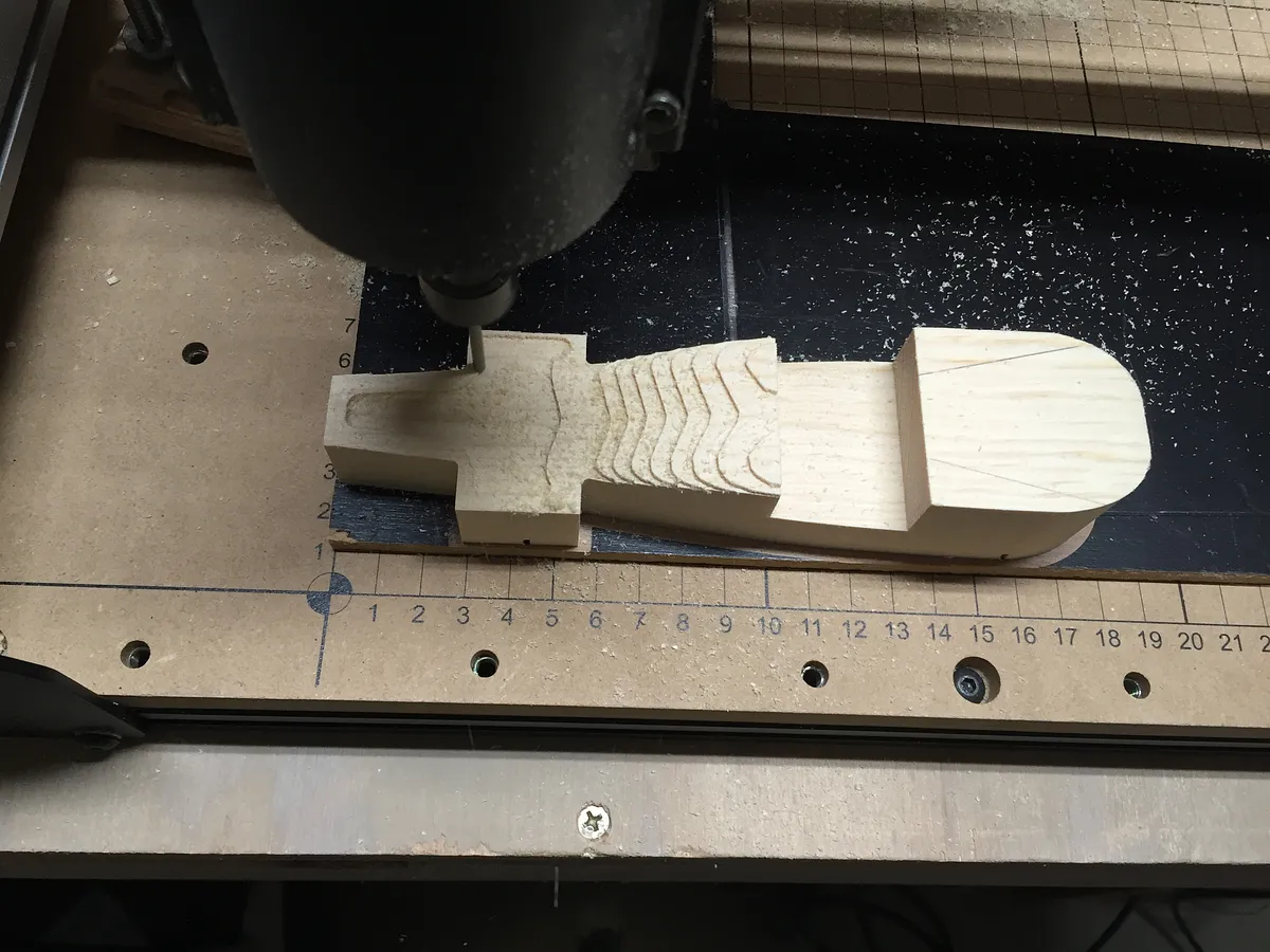 Pinewood Derby Car — First Pass with Flat End Mill (image 7)