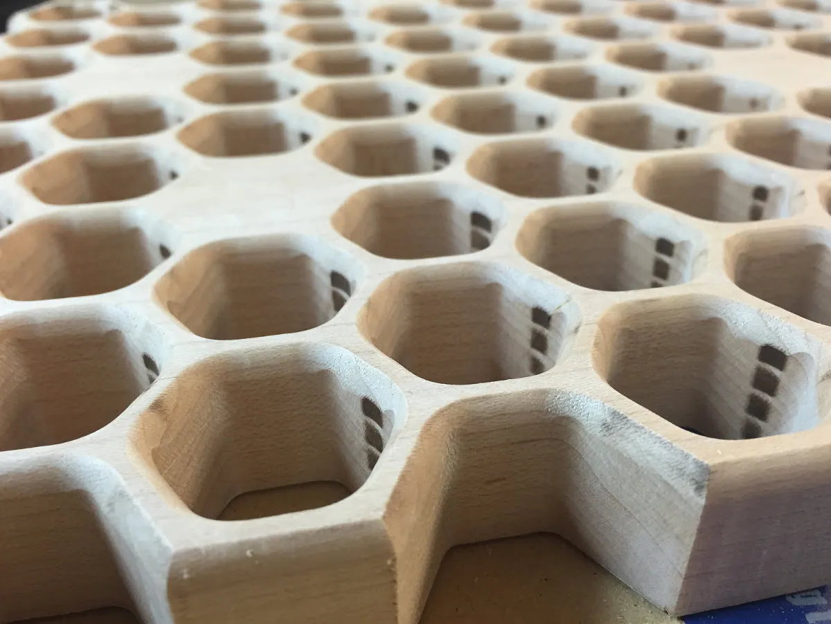 Trivet - Tabloid sized honeycomb — Detailing