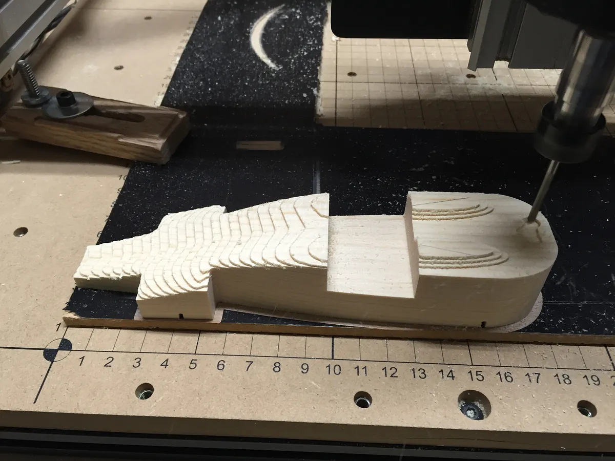 Pinewood Derby Car — First Pass with Flat End Mill (image 8)