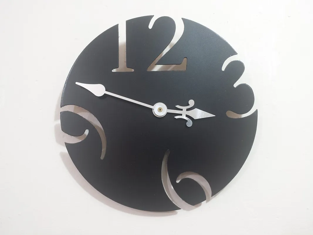 black wall clock - image 1