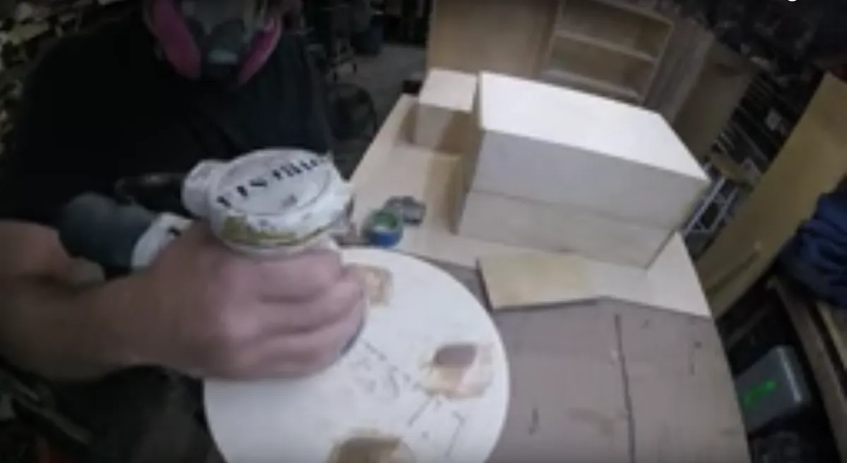 DIRESTA Wood Stool  — Sand the filler on the seat