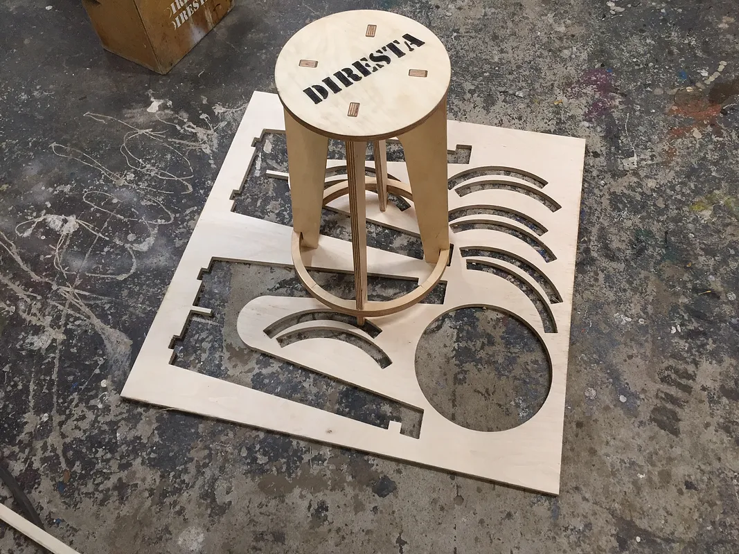 DIRESTA Wood Stool  - image 1
