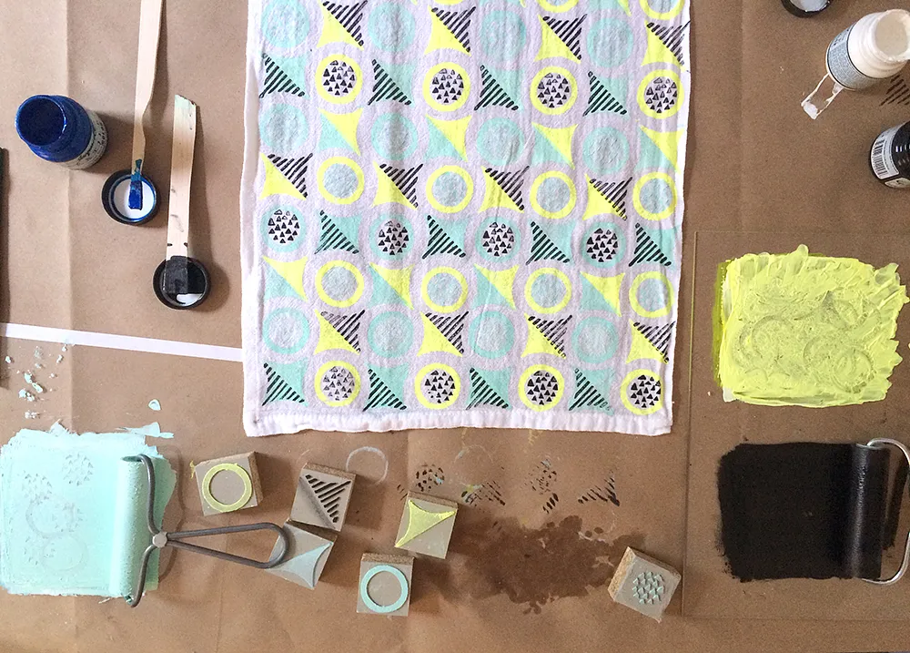 Block Print Tea Towel — Print your design (image 2)