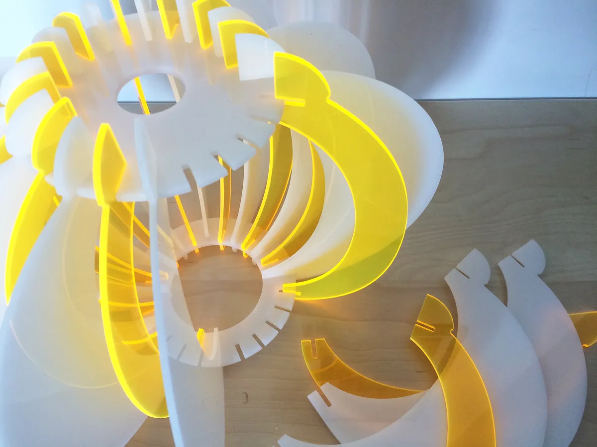 Modern Hanging Lamp — Assemble the pieces