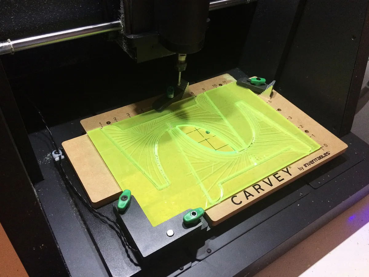 Engraved Neon Plant Stand — Cut out the pieces