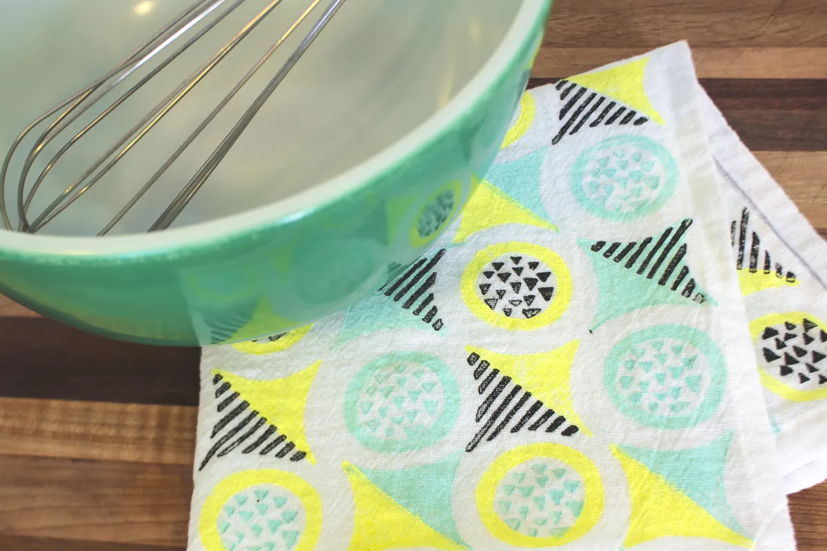 Block Print Tea Towel - image 1