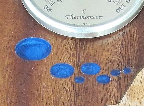 Thermometer Plaque — Resin Fills and Finish