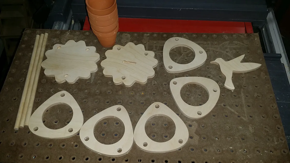 FLOWER POT HOLDER  — Materials and instructions
