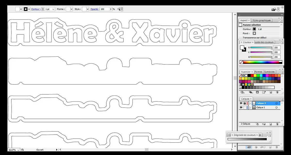 Helene & Xavier illuminated sign - image 2