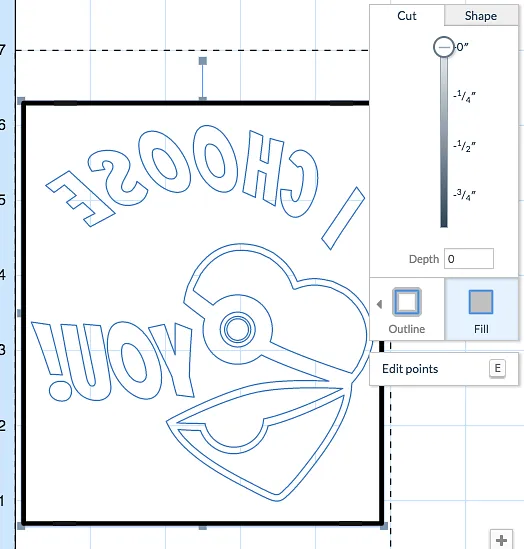 Pokeheart Linotype Valentine — Change the Bit and Carve the Outline
