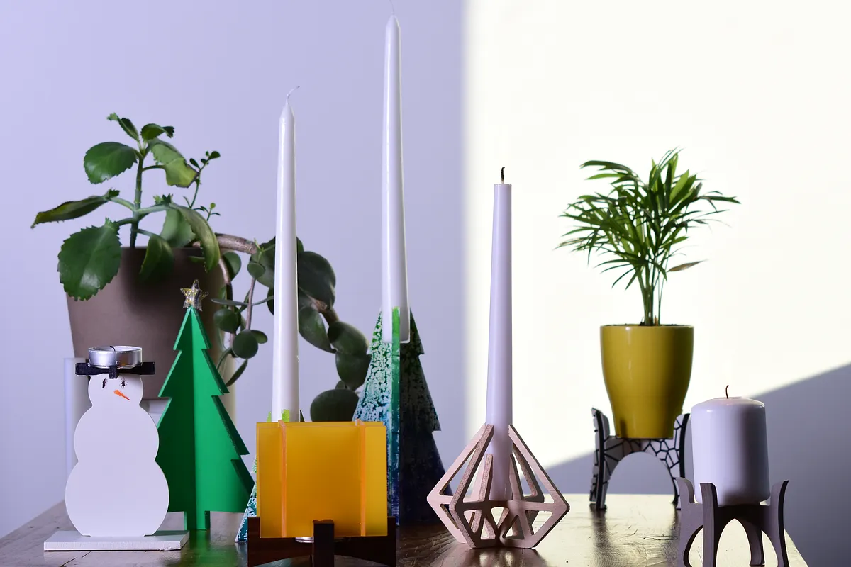 Interlocking Tree Candlesticks - image 1