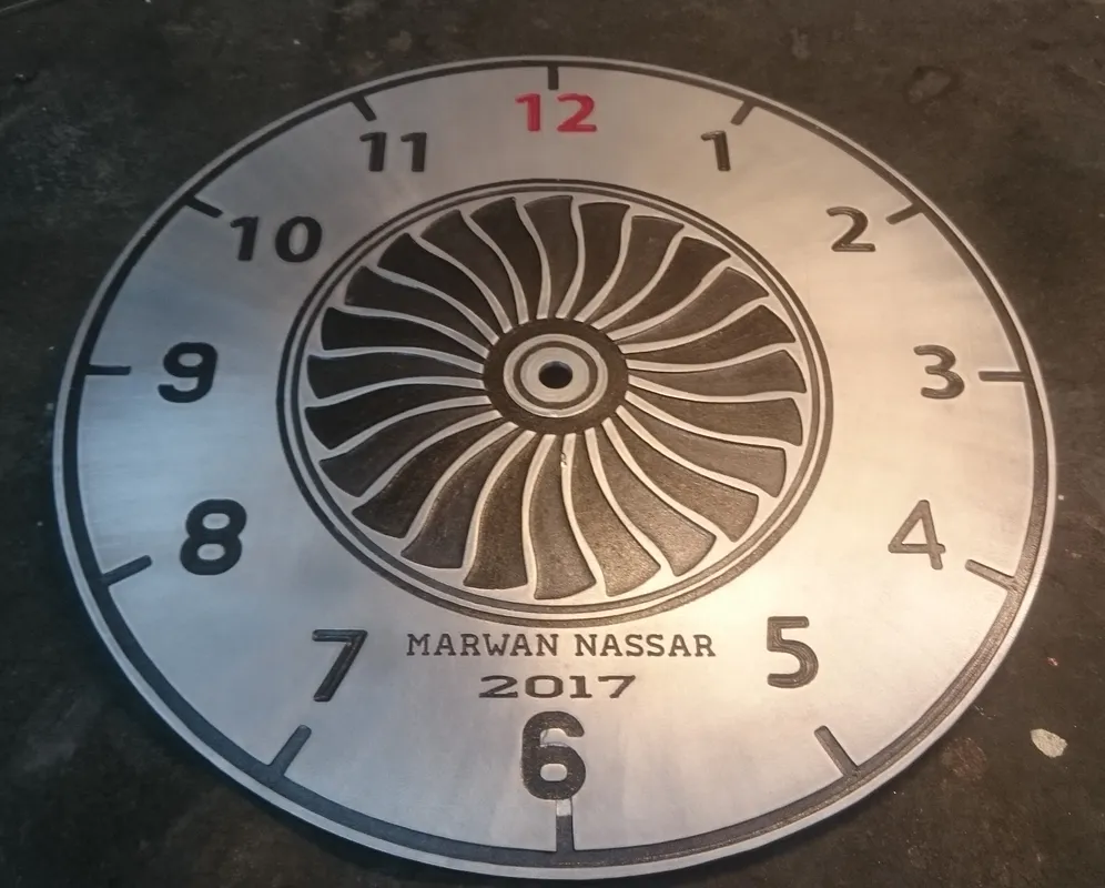 Jet compressor wheel clock - image 1