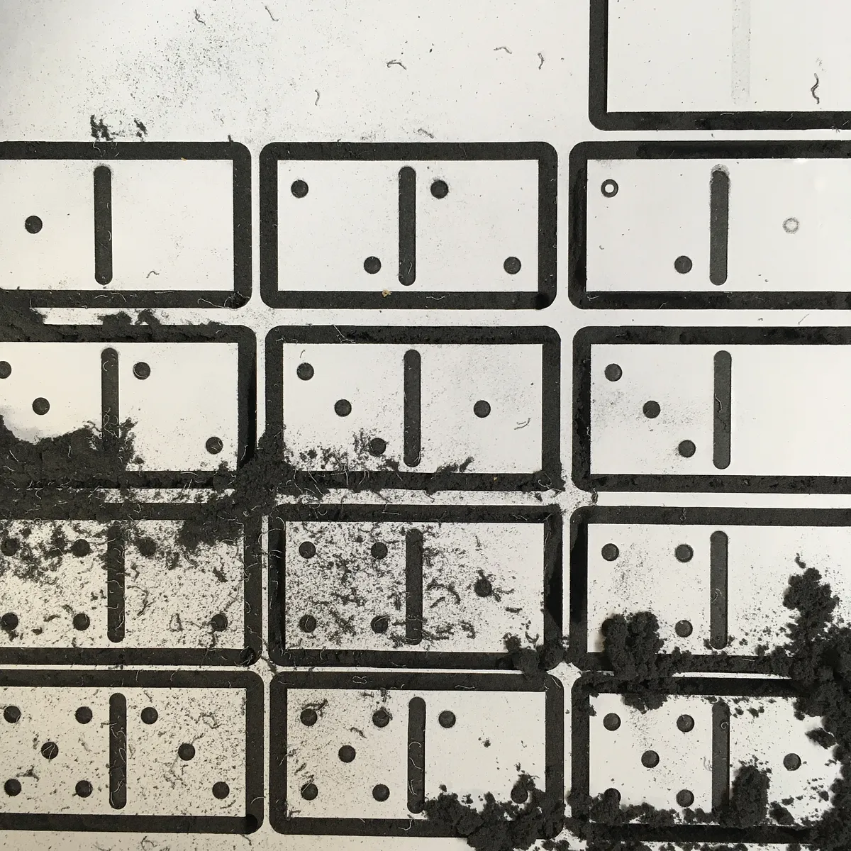 Dominoes Set with Box — Carve tiles out of Black MDF