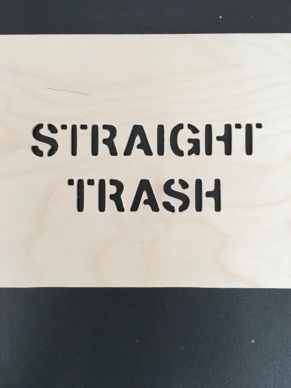 Straight Trash Stencil - image 1