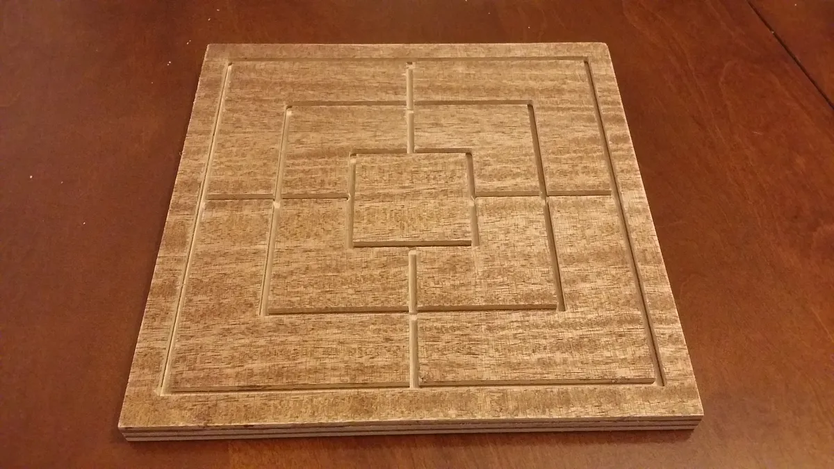 Nine Men Morris — Stain Plywood (Optional)