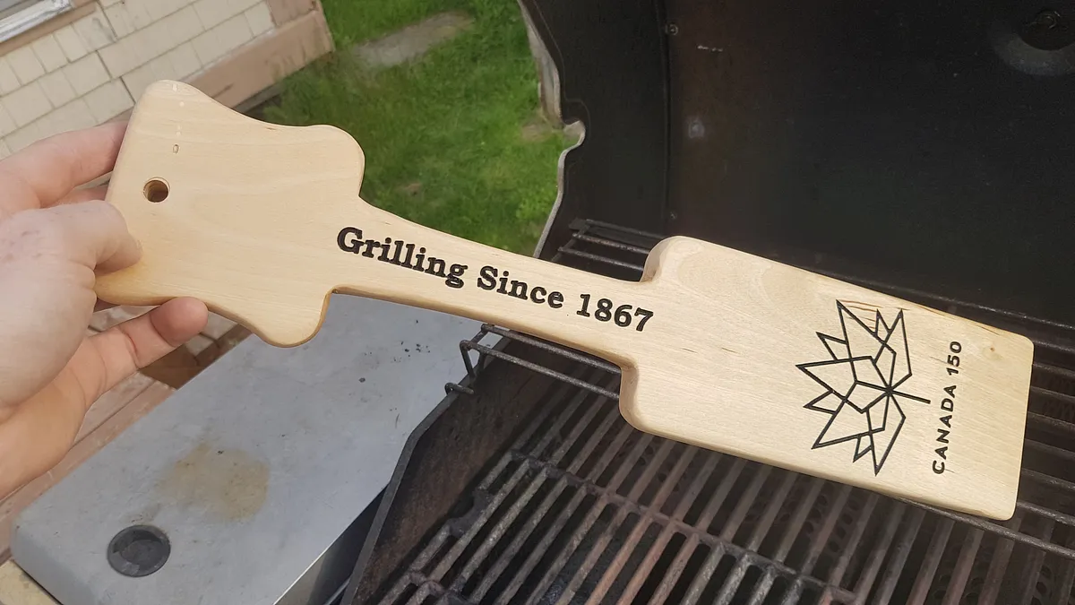 Canada 150 Wooden Grill Scraper — Final touch for the owner. (image 3)