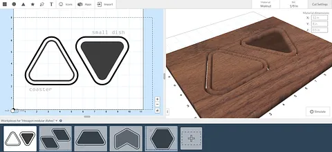 Hexagon modular dishes