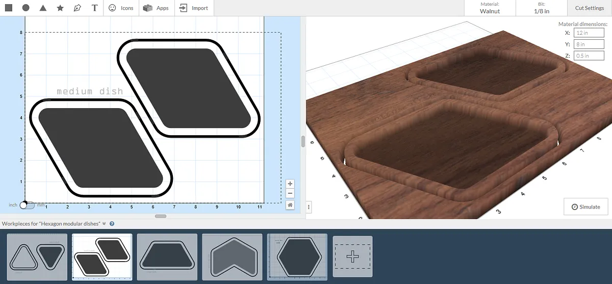Hexagon modular dishes - image 2