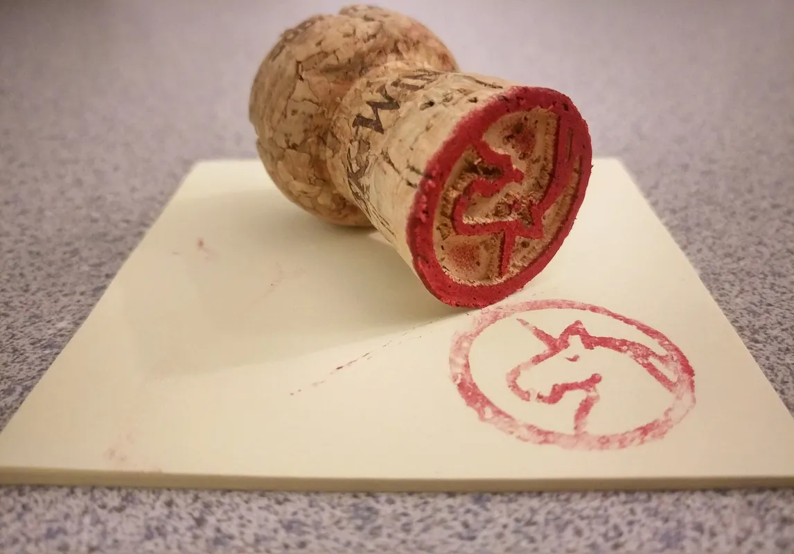 Unicorn Champagne Cork Stamp - image 1