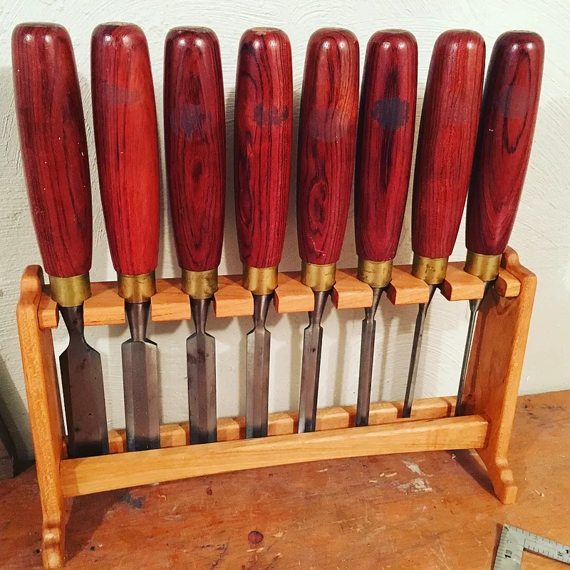 Greene & Greene Styled Chisel Rack - image 1