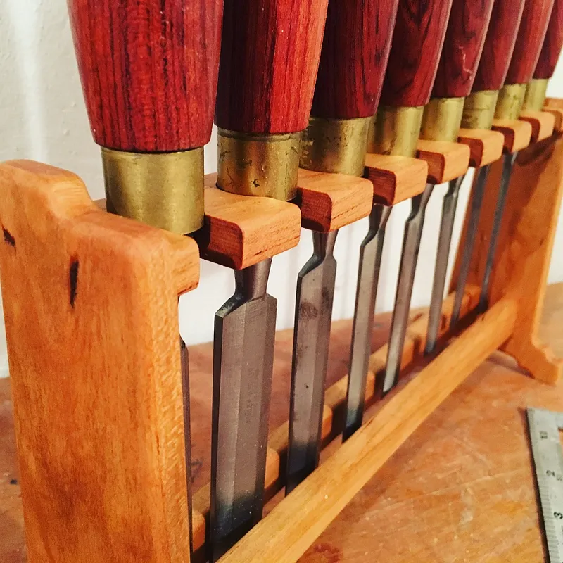 Greene & Greene Styled Chisel Rack - image 4