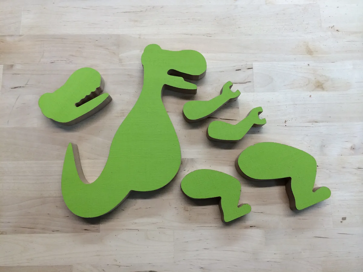 Dinosaur Bookend! — Cut out the dinosaur body parts