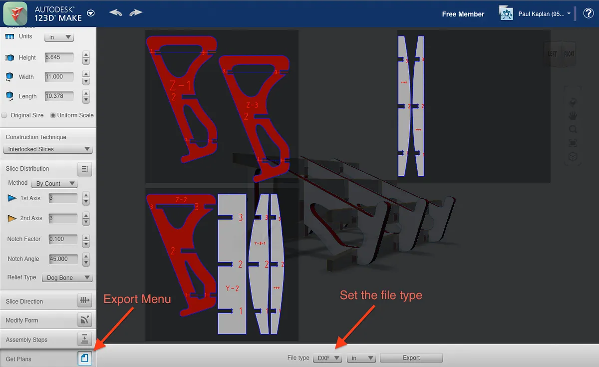 MDF Laptop Stand — Export the design