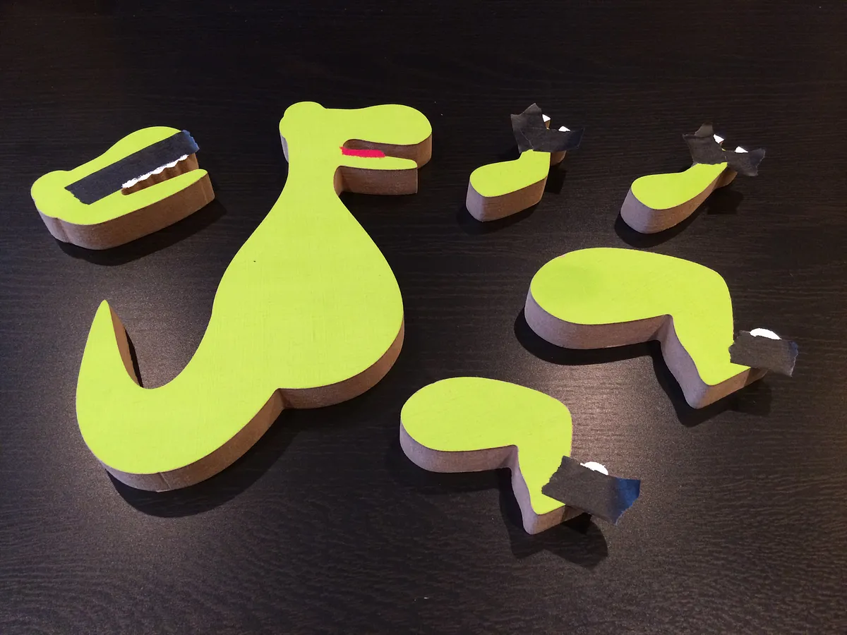Dinosaur Bookend! — Paint claws, teeth, and tongue (image 2)