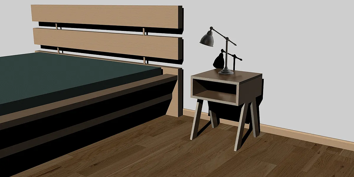 Plywood Nightstand - image 1