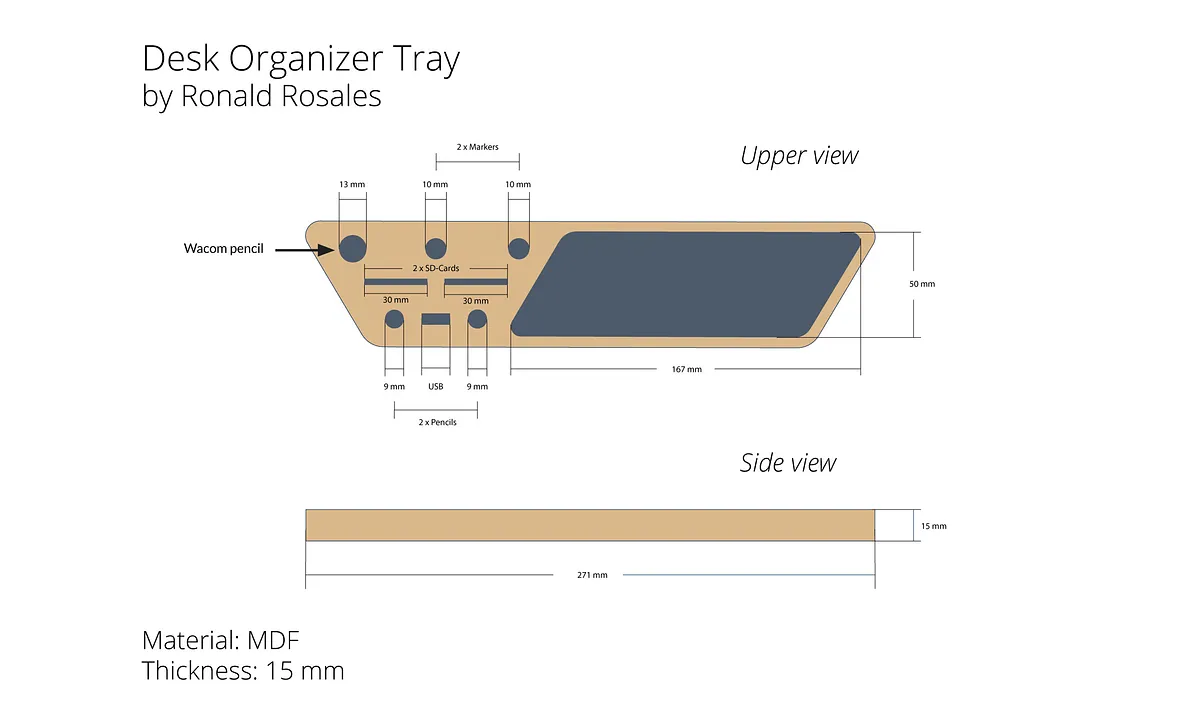 Desk organizer tray - image 5