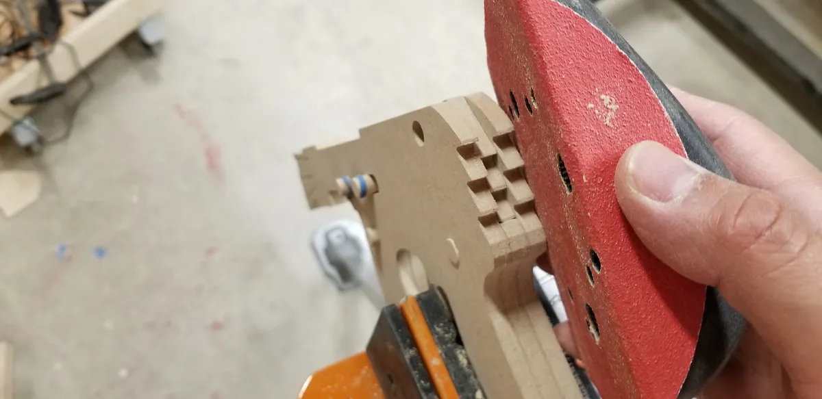 Han Rubber Band gun — Sand the saw tooth edges