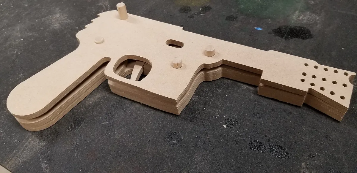 Han Rubber Band gun — top layer