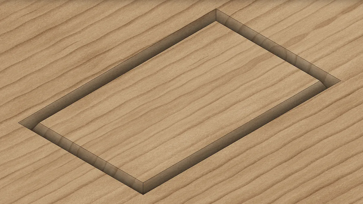 Wooden Wall Outlet Cover — Making the chamfer