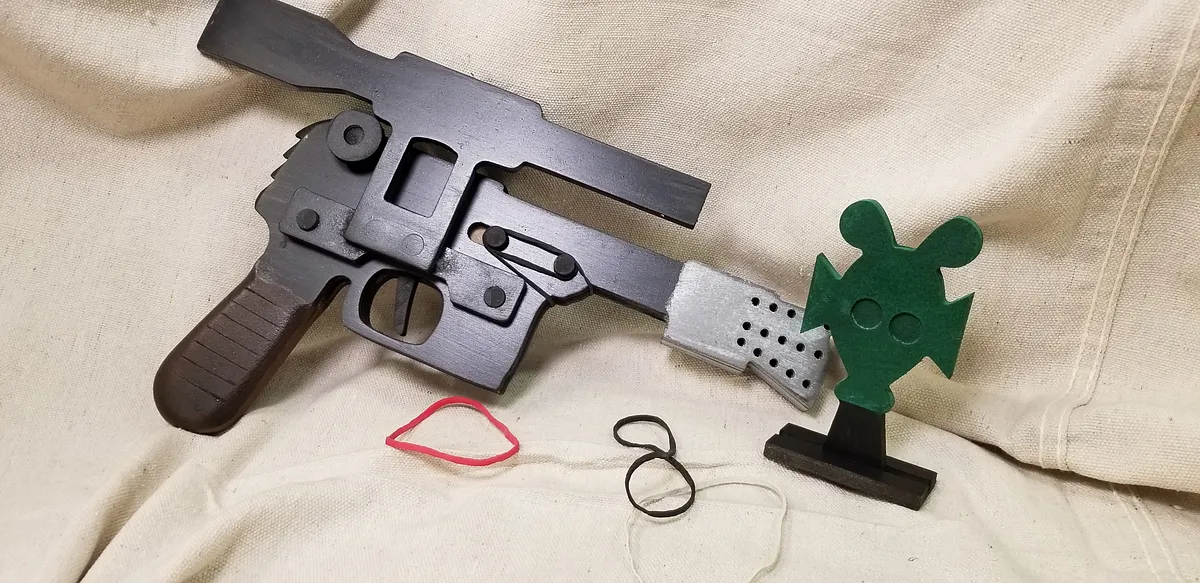 Han Rubber Band gun — Paint and finish
