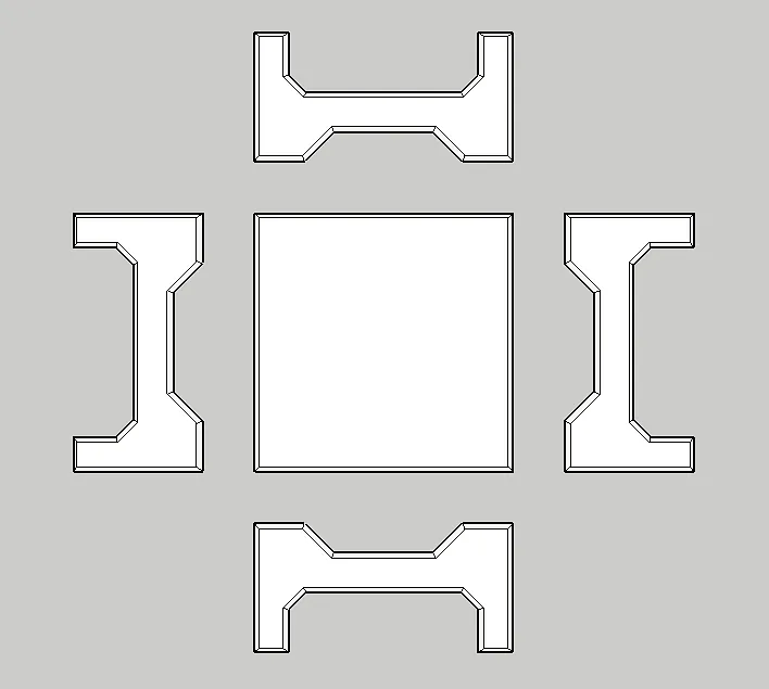 Medicine box — Side panels - bottom