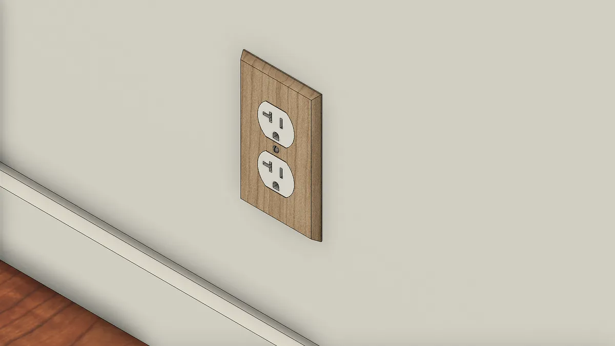 Wooden Wall Outlet Cover - image 4