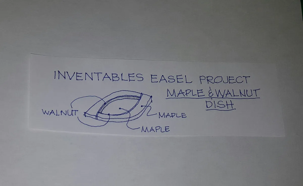 maple & walnut dish - image 1