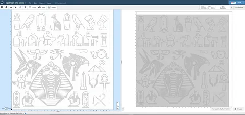 Egyptian line icons