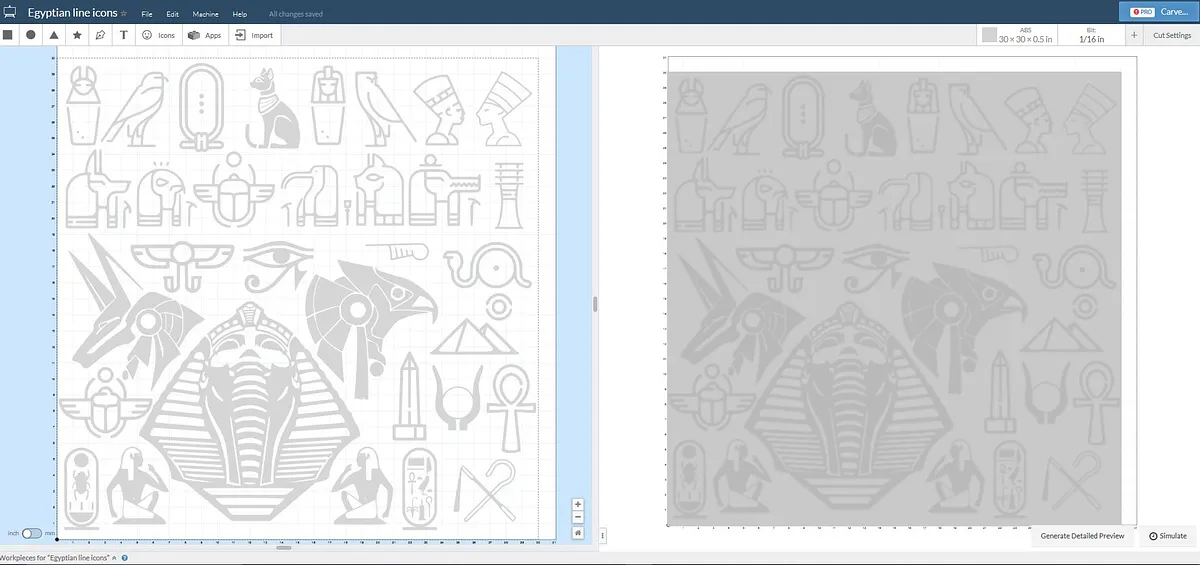 Egyptian line icons - image 1